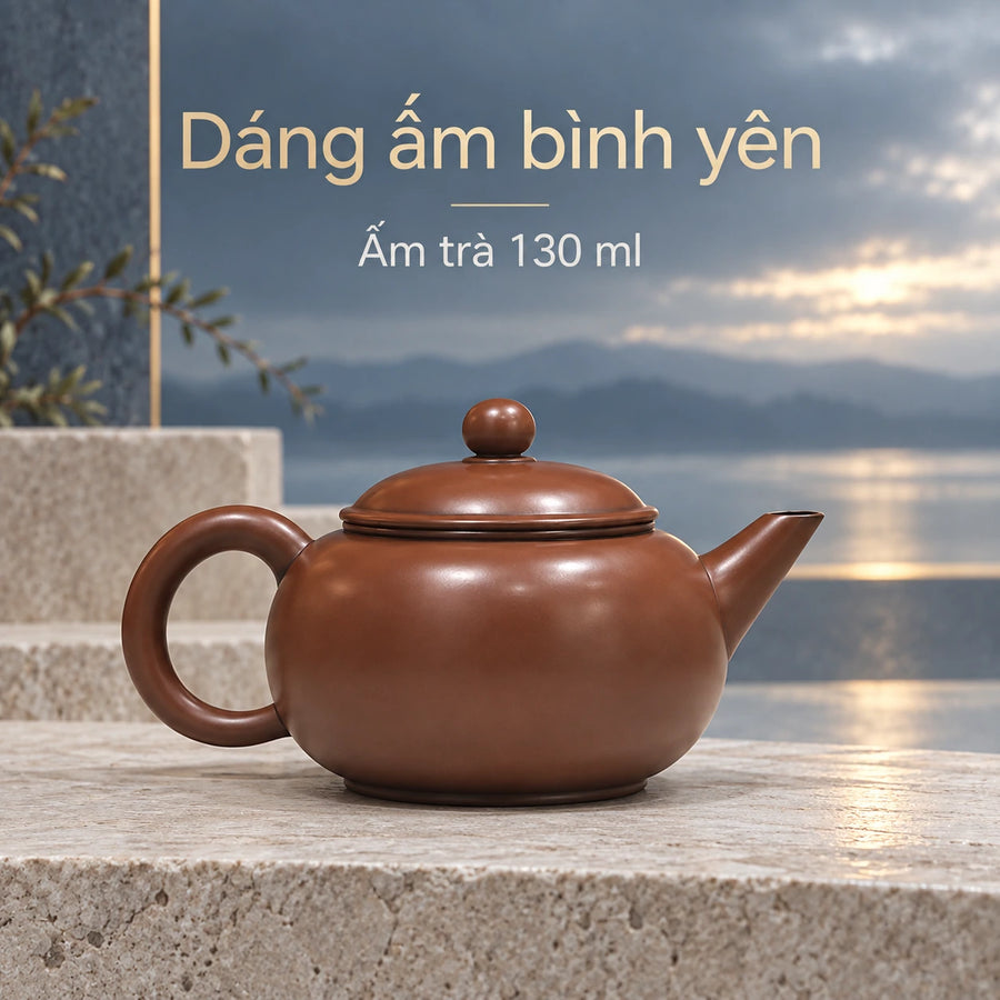 【清平】广西钦州坭兴陶陶茶具薄胎泡茶壶水平壶素壶网孔130ml F01 Vietnamese