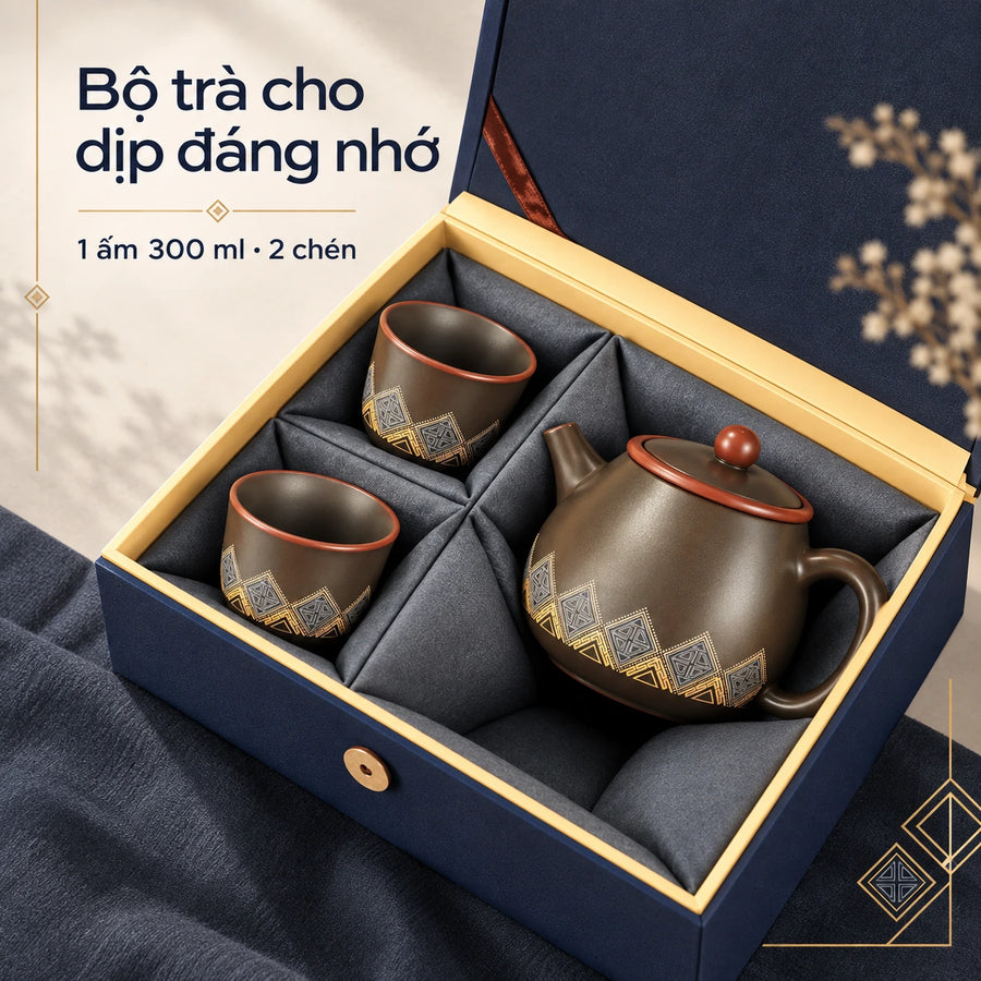 陶礼【锦绣前程】广西钦州坭兴陶茶壶400茶具家用陶瓷套装（壶300ml） F01 Vietnamese
