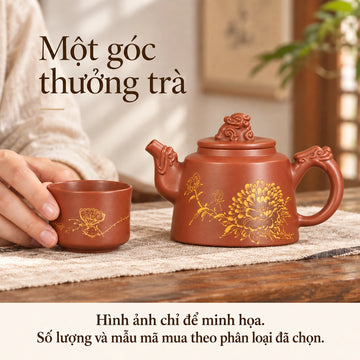 Bộ trà Nê Hưng · Gấm Hoa Rực Rỡ