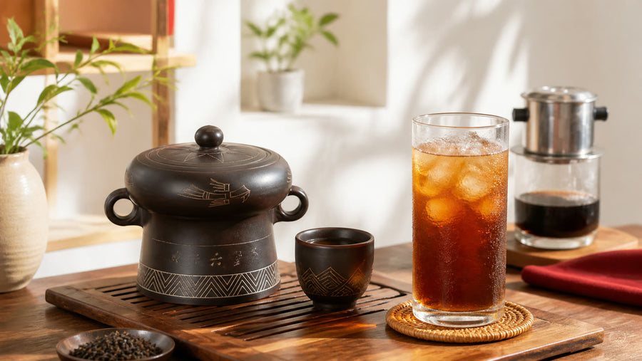 Bộ ấm chén dùng pha nóng hoặc ủ lạnh